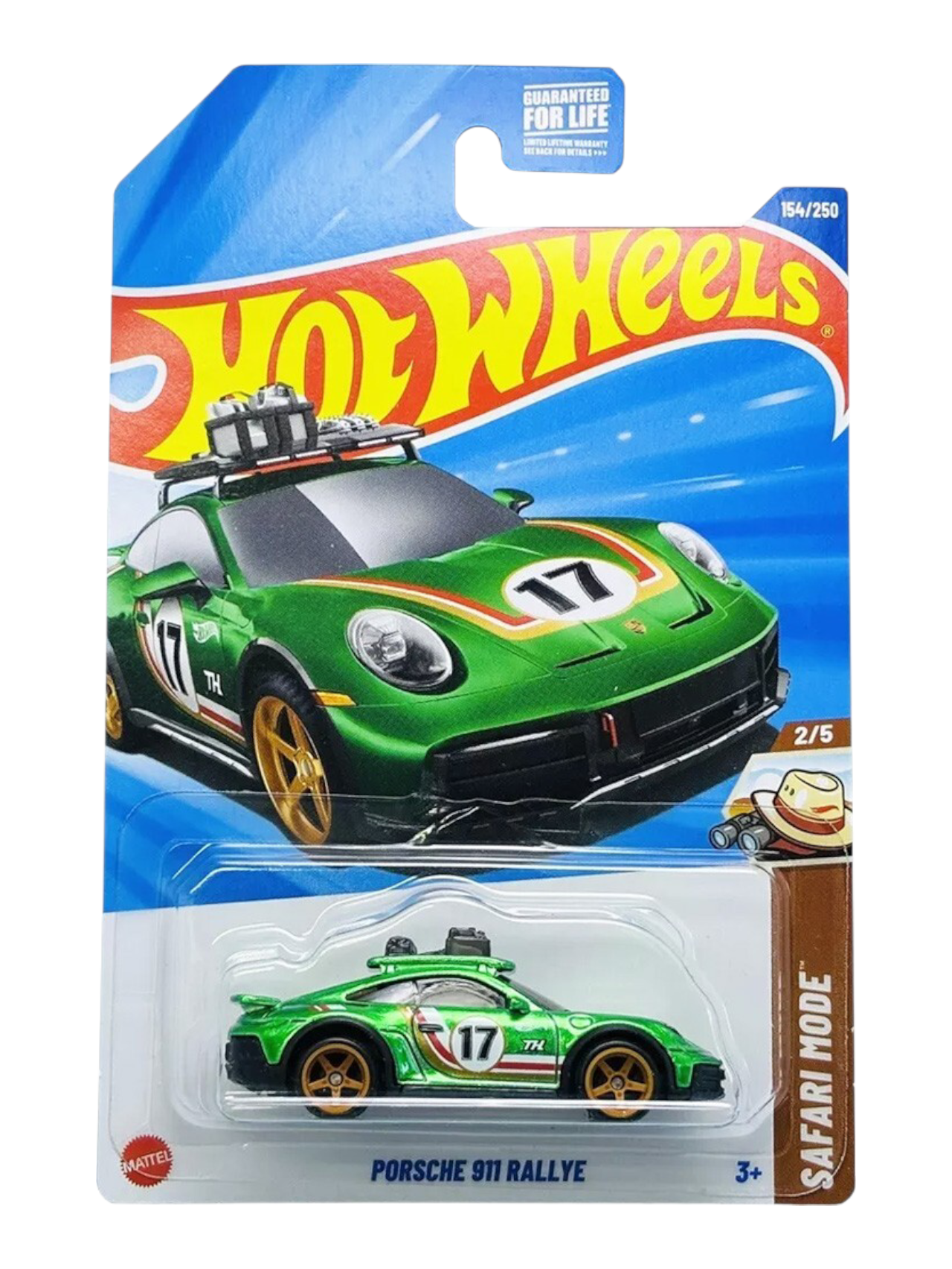 HotWheels Safari Mode Porsche 911 Rallye Imported Mainline 1:64