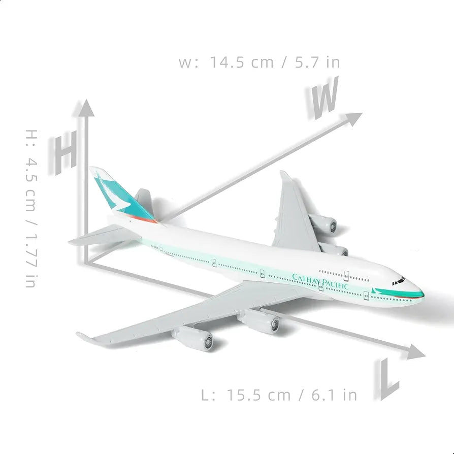 Aircraft Cathay Pacific Airplane B747 Display Stand ( 6 in L ) Diecast Metal (No.125) 16cm Scale Passenger Plane Model