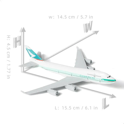 Aircraft Cathay Pacific Airplane B747 Display Stand ( 6 in L ) Diecast Metal (No.125) 16cm Scale Passenger Plane Model