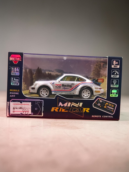 Mini RC Car Remote Control Trasped Speed Regulating Alloy Model Car 2.4 GHZ Control System 1:64 Scale