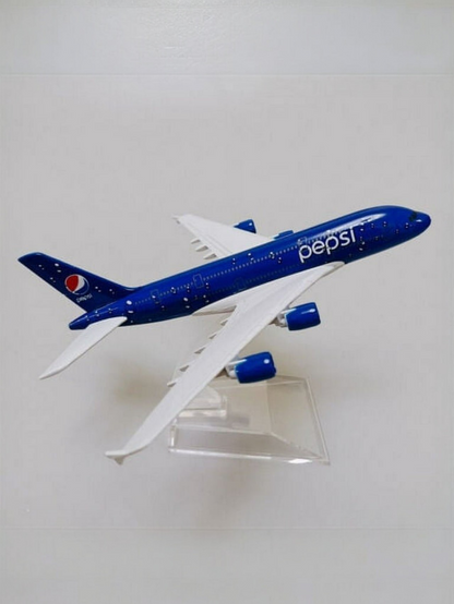 Aircraft Model Airbus A380 Air Pepsi Airplane 16 CM (Code-106)