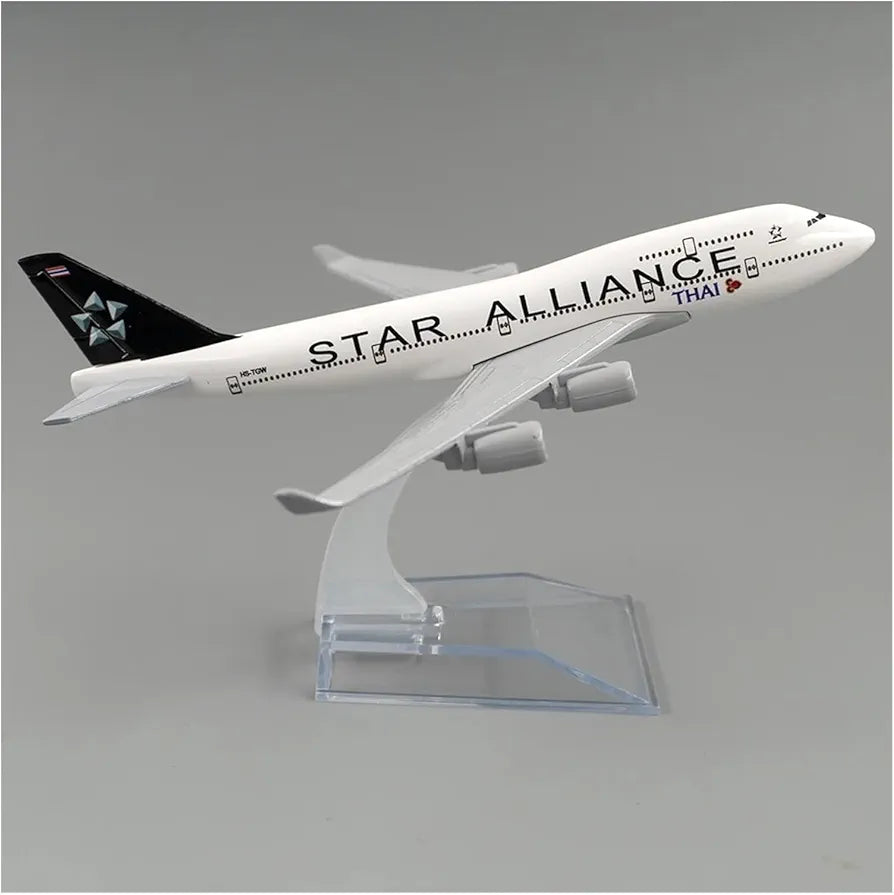 Aircraft Model Star Alliance, Avión De Aleación De Modelo Airplane B747, HS-TGW 16cm (code 130)