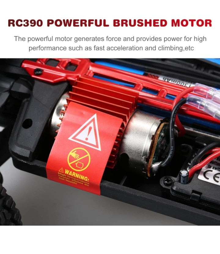 GANTRY 1:16 Scale RTR 4x4 RC Off-Road Racing Car – 2.4GHz High-Speed All-Terrain Vehicle with 7.4V Li-ion Battery, Magnetic Speed Motor, Shock Absorbers & Anti-Skid Tires Speed of 35 to 40 KM/H Remote control