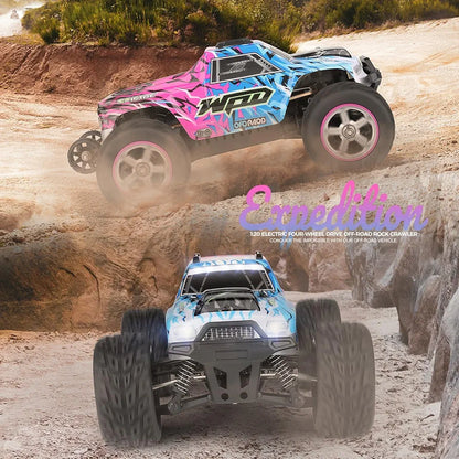 WL TOYS 204006 RC Car, 2.4GHz 1:20 Scale Remote Control Car, 4WD 50KM/H High Speed RC Cars, All Terrain Off-Road RC Truck with LED Light and Rechargeable Battery for Adults