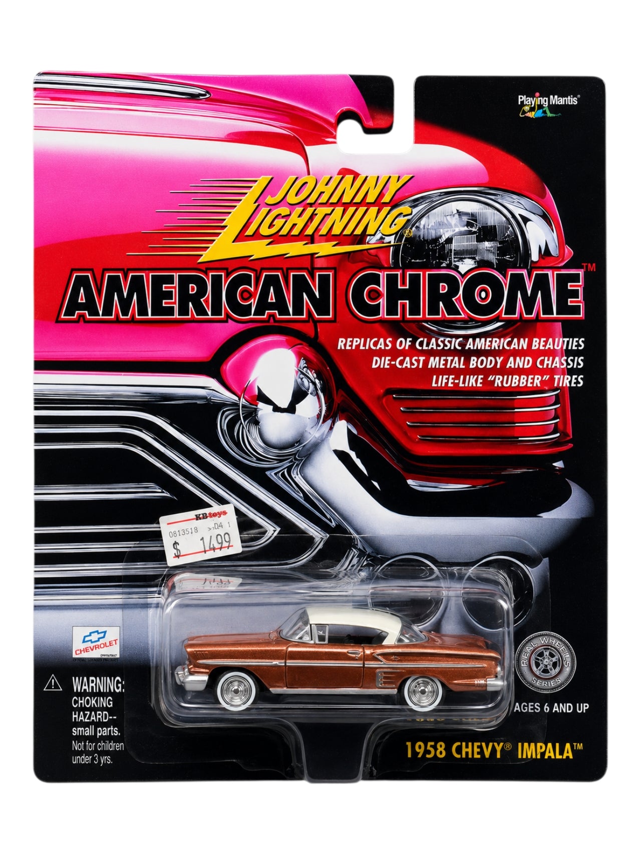 Johnny Lightning American Chrome '1953 Buick Super , 1957 Lincoln Premiere , 1958 Chevy Impala Imported 1:64 Scale