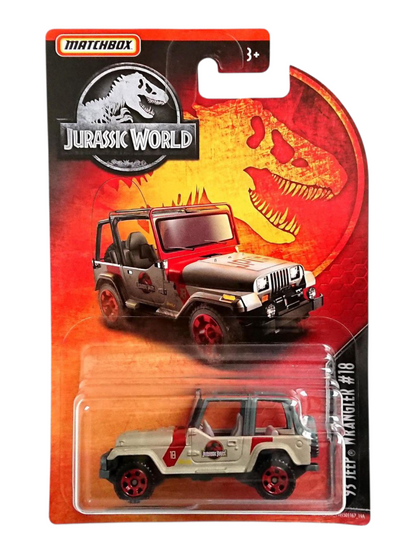 Matchbox Jurassic world 93 Jeep Wrangler #18 Imported Mainline 1:64 Scale