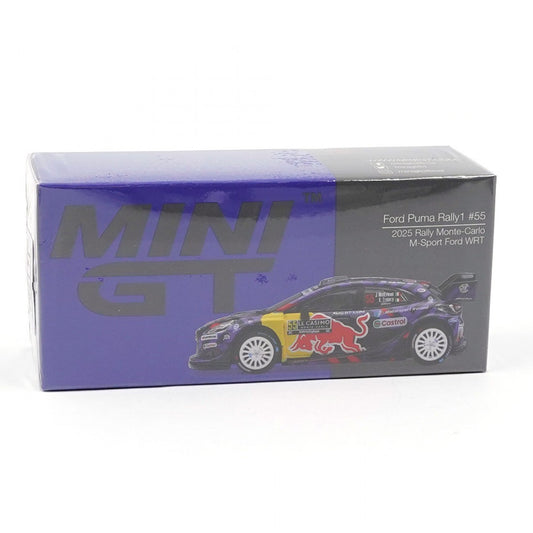 Mini GT 1176 Ford Puma Rally1 55 M-Sport Ford WRT 2025 Rally Monte Carlo Diecast Model 1:64 Scale Box/ Blister