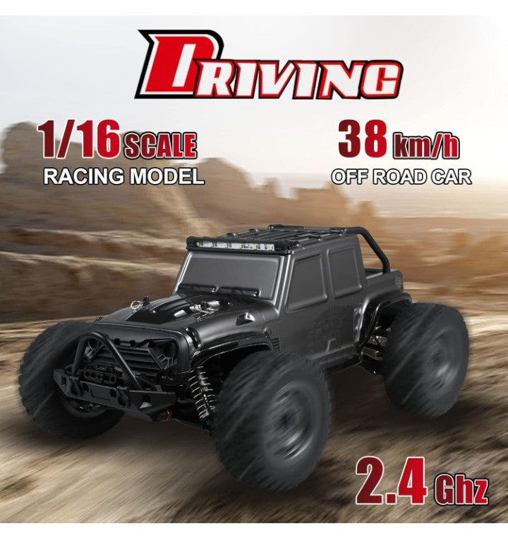 GANTRY 1:16 Scale RTR 4x4 RC Off-Road Racing Car – 2.4GHz High-Speed All-Terrain Vehicle with 7.4V Li-ion Battery, Magnetic Speed Motor, Shock Absorbers & Anti-Skid Tires Speed of 35 to 40 KM/H Remote control