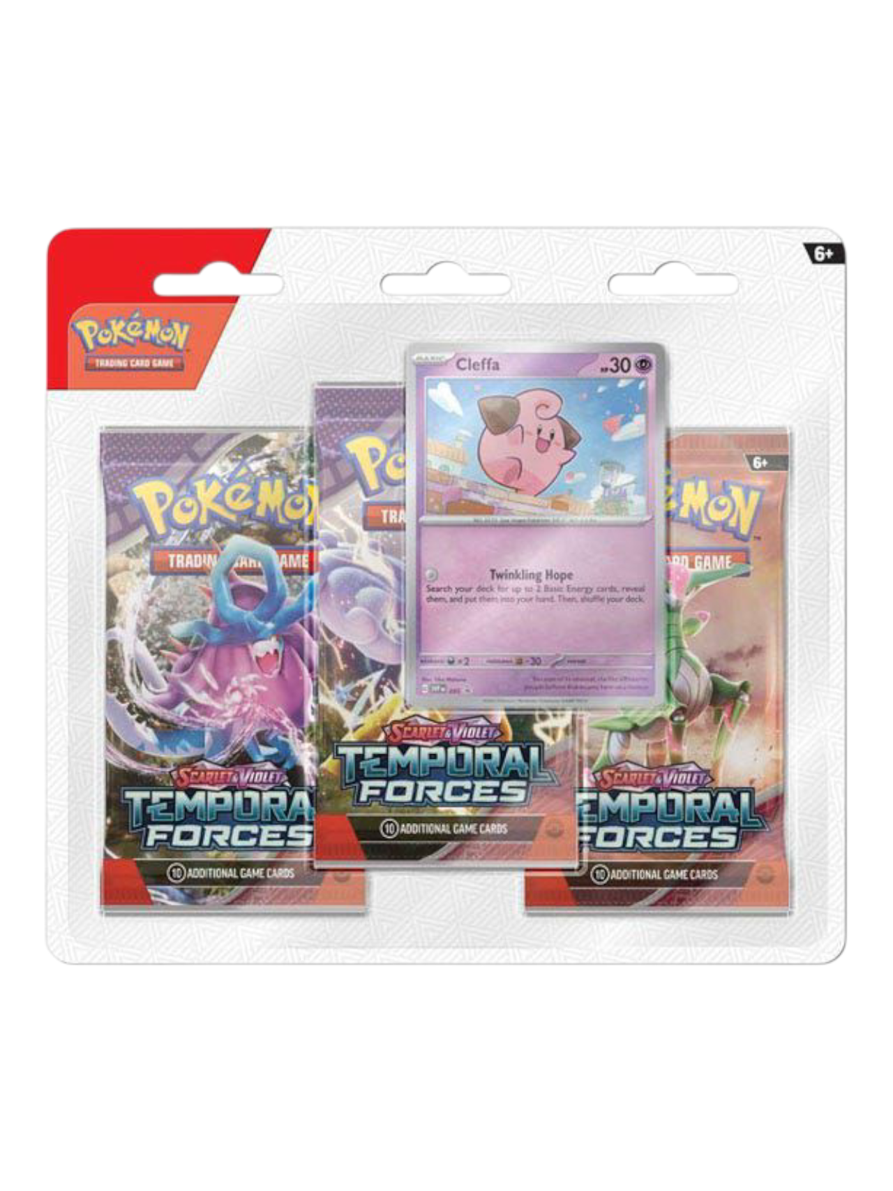 Pokemon Scarlet and Violet Temporal Forces 3 Pack Blister (English)