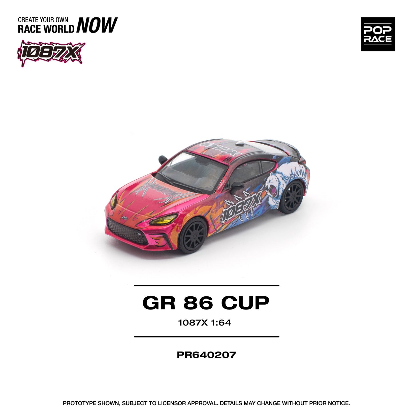 Pop race pr64-207 Toyota gr86 cup 1:64 Scale
