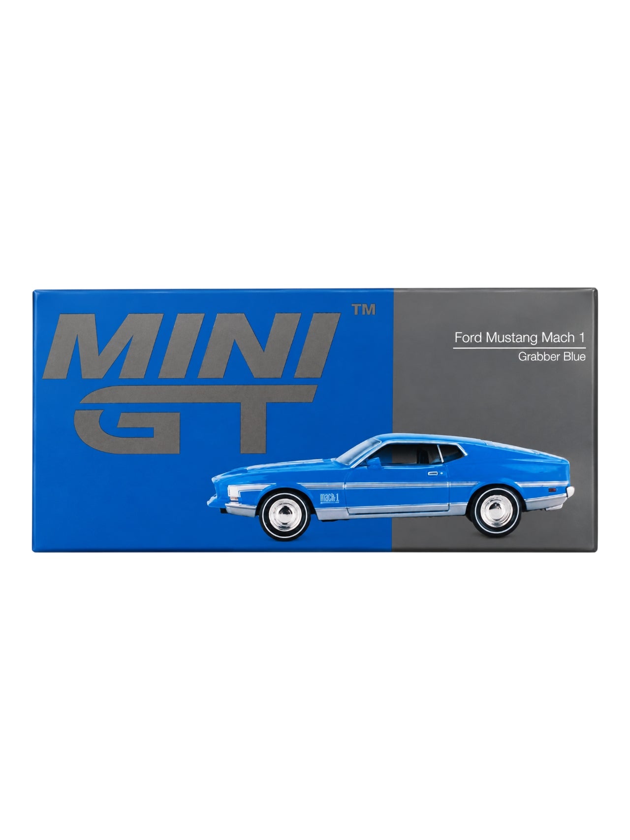 Mini GT Ford Mustang Mach 1 Grabber Blue (No.1138) 1:64 Scale