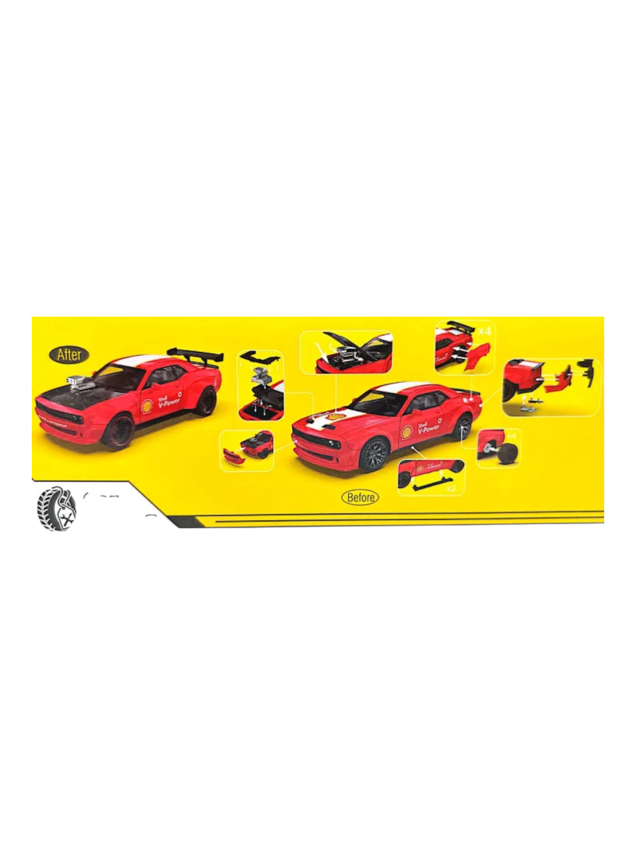 CCA 2022 Dodge Challenger SRT Jailbreak 2 in 1 Car Tuning Set 1:36 Scale