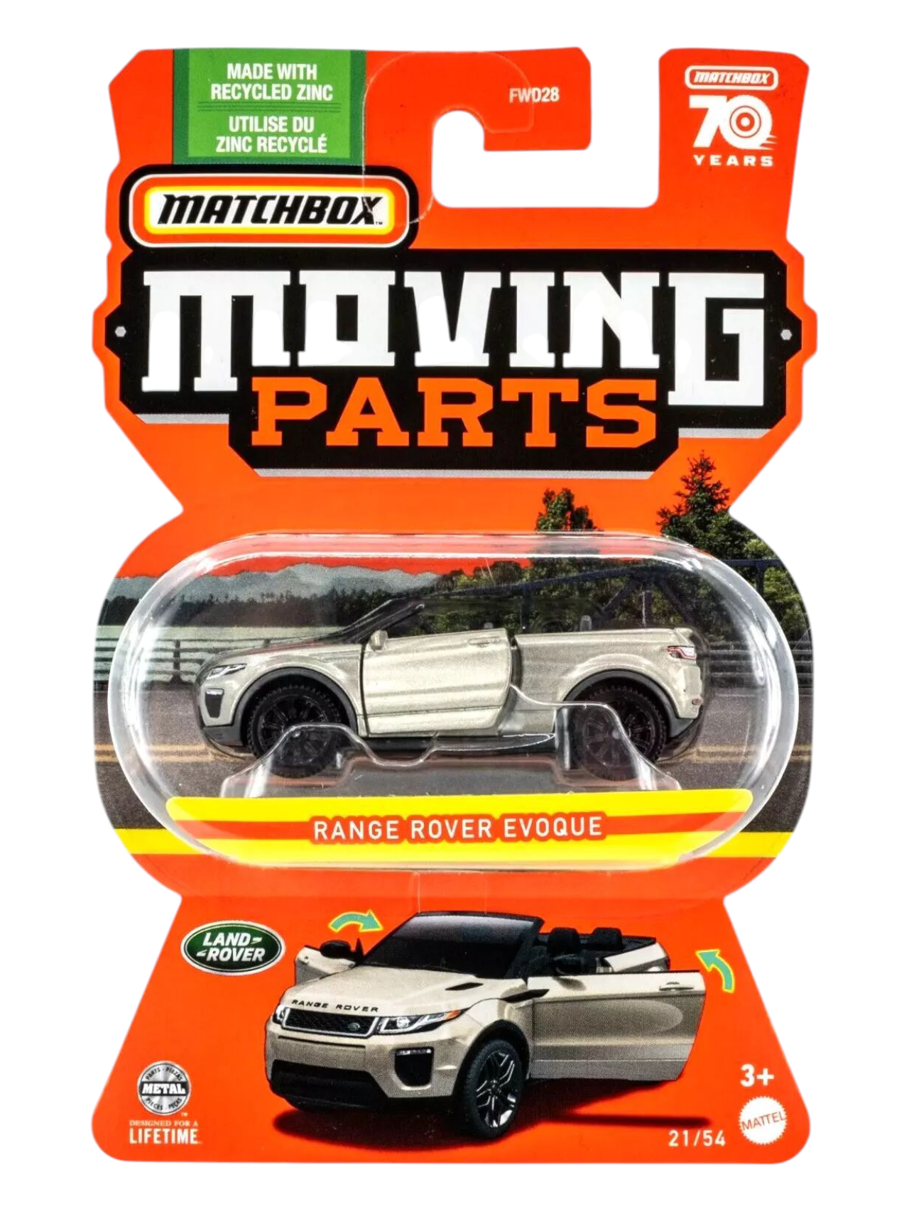 Matchbox Moving Parts Range Rover Evoque 1:64 Scale