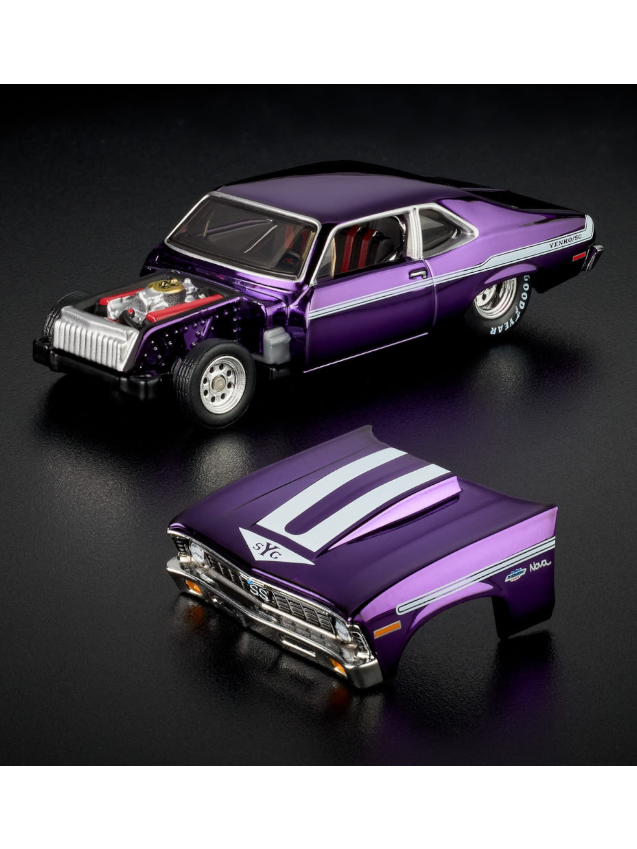 HotWheels 1972 Chevy Nova SS RLC 1:64 Scale (With Acrylic Case)