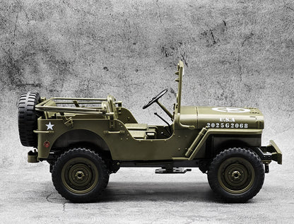 Military Car 2.4GHZ Remote Control System Imported 1:10 Scale RC Remove Engine Hood Metal Chassis Side Guard Frame (U.S.A)2025G2068