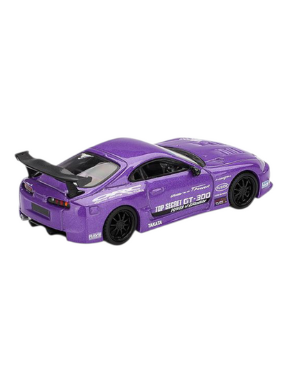 Mini GT Toyota Supra A80 (Top Secret GT-300 Purple) Code-1067 1:64 Scale