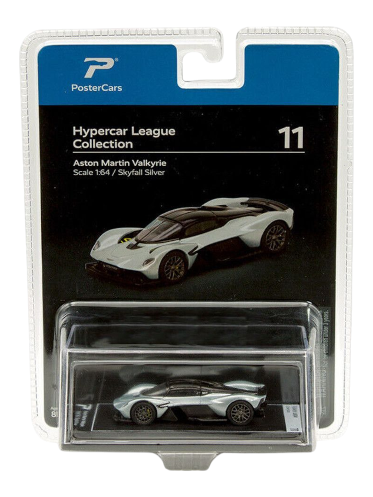 PosterCars Hypercar League Collection Aston Martin Valkyrie 1:64 Scale