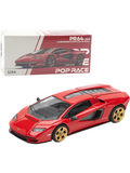 POP RACE Lamborghini Countach LPI 800-4 Rosso 1:64 Die-Cast Car Model |PR64-259