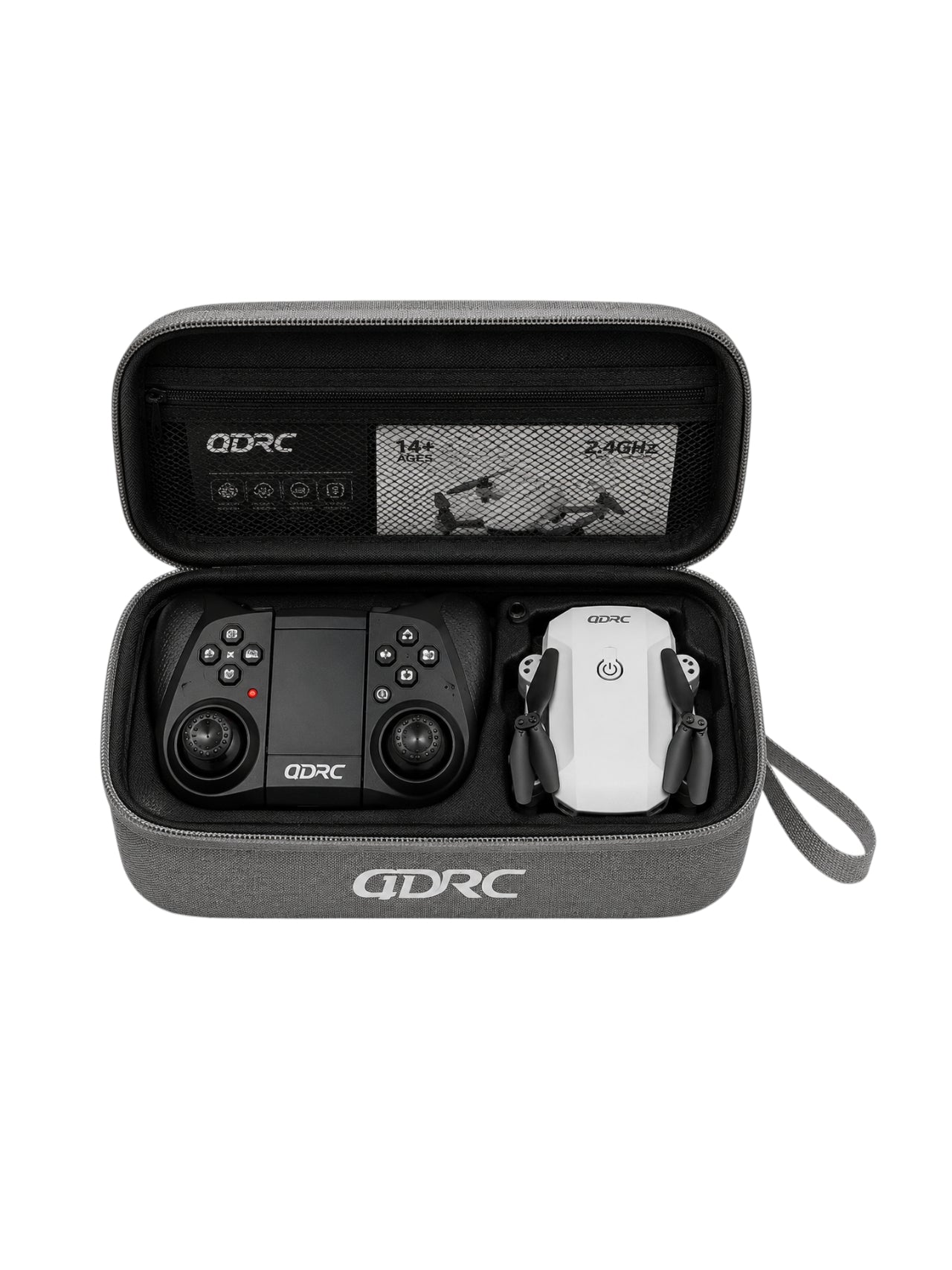 QDRC 4D-V9 Foldable WiFi Camera Drone with HD Camera, Remote Controller, Carry Case & USB Charging Cable