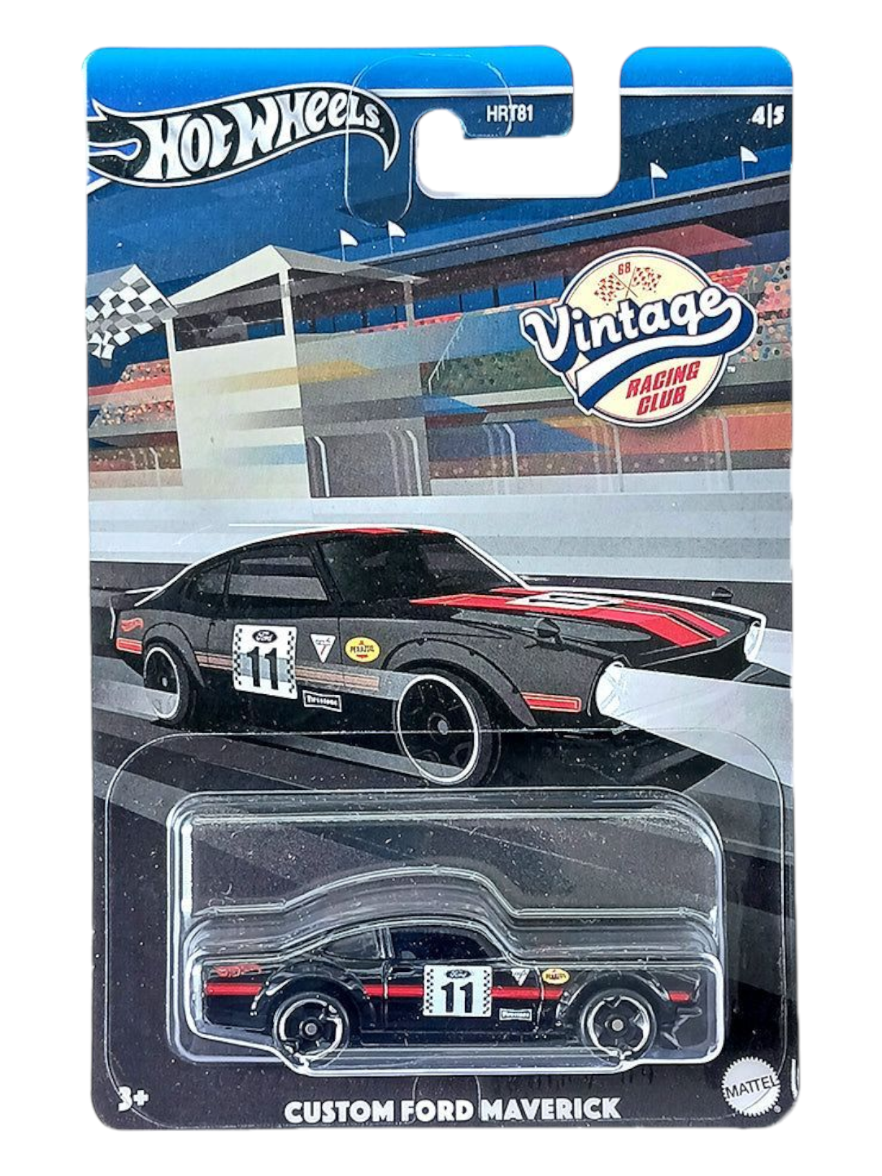 HotWheels Vintage Racing Club Custom Ford Maverick Imported Mainline Card Art 1:64 Scale