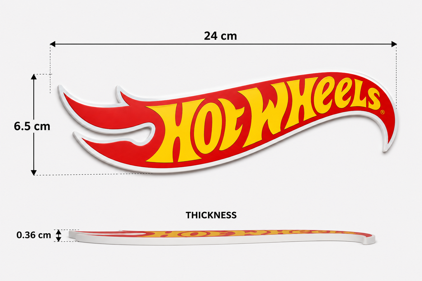 HotWheels Premium LOGO Plate |Stylish Wall Decor For Car Lovers