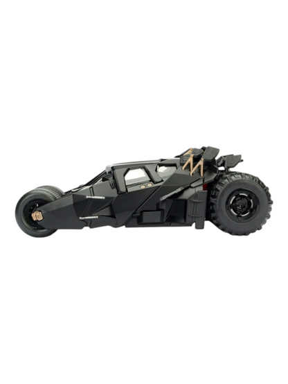 QY Toys The Dark Knight Trilogy Tumbler Batman bat mobile Alloy Model 1:24 Scale with light sound and mist.