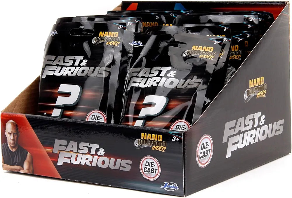 Jada Toys Fast & Furious Blind Pack Nano Cars - Mystery Blind Pack - 1pcs only - random assortment