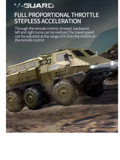 V-Guard Six-Wheel Drive Military Armored Remote Control (RC) Vehicle 1:16 Scale