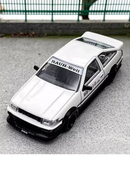 Street Warrior Toyota AE86 Rauh-Welt Premium Diecast 1:64 Scale (With Acrylic Case)