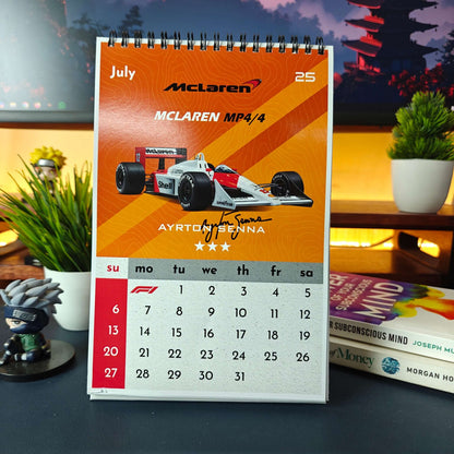 F1 Desk Calendar 2025 (6 x 9 inches)