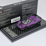 LCD Models Pagani Zonda HP Barchetta Carbon Purple Die-Cast Supercar Imported 1:64 Scale