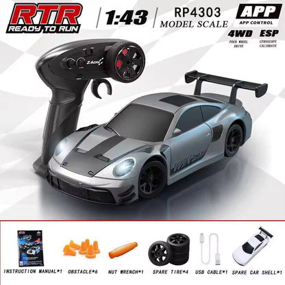 HB Toys Racing Rally RC Car 1:43 Scale | 2.4GHz Remote Control | 4WD | ESP Gyroscope | RTR Ready-to-Run LI-ION Battery