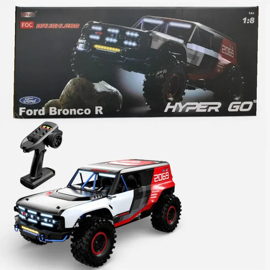 MJX H8p Ford Motor Company Bronco R Licensed 4WD RC Rock Crawler – Brushless Motor, 80A ESC, High-Speed Off-Road Remote Control Vehicle Imported 1:8 Scale