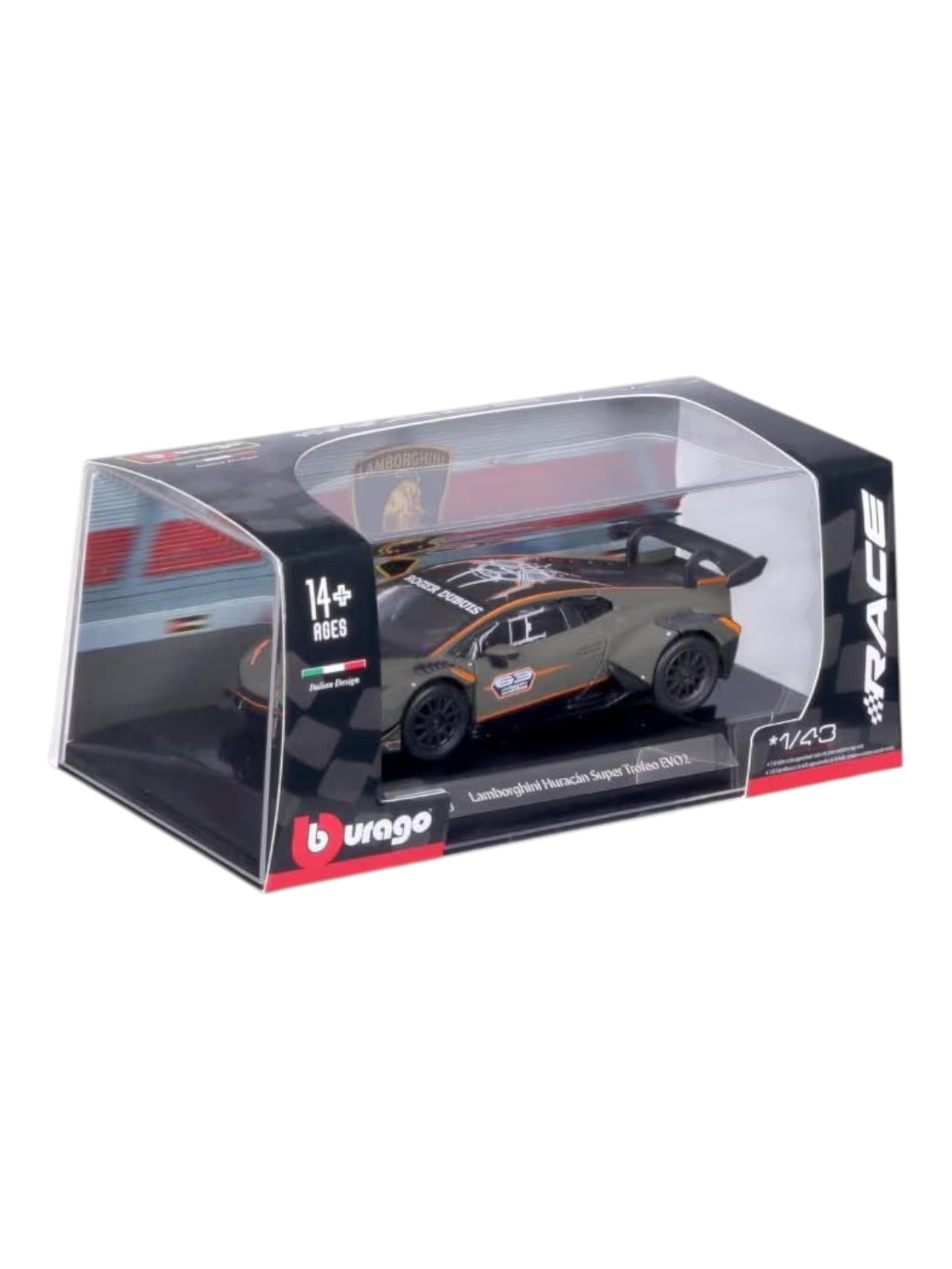 Bburago Lamborghini Huracan super trofeo evo2 (official license product) 1:43 die-cast scale model car