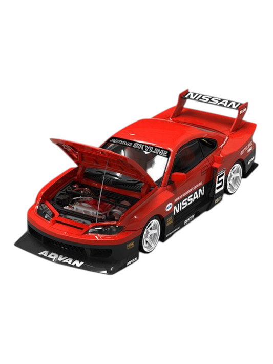 Supcar Nissan Silvia S15 Advan Livery 1:64 Scale (With Acrylic Case)