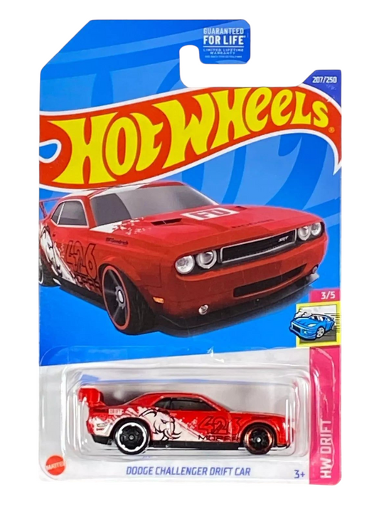 HotWheels Dodge Challenger Drift Car Imported Mainline 1:64 Scale (Card Damaged)