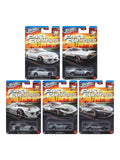 HotWheels Silver Series Fast And Furious 1993 Honda Civic Coupe Ex Ej 1 / 1970 Dodge Charger R/T / 1995 Mitsubishi Eclipse / 1995 Mazda Rx-7 / Toyota Supra Set Of 5 / Set Of 10 1:64 Scale