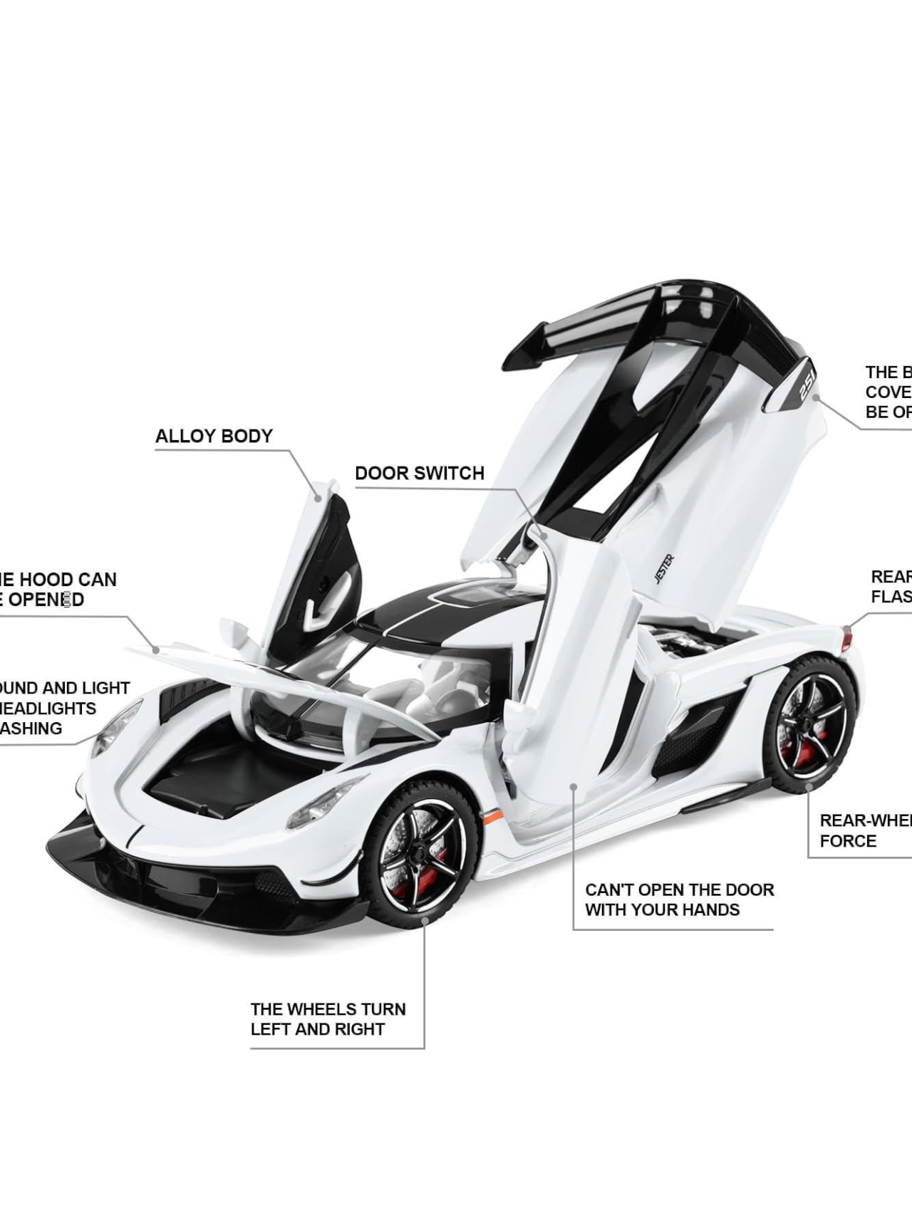 XQT Koenigsegg Jesko Alloy Car Simulation Die-Cast Model 1:22 Scale