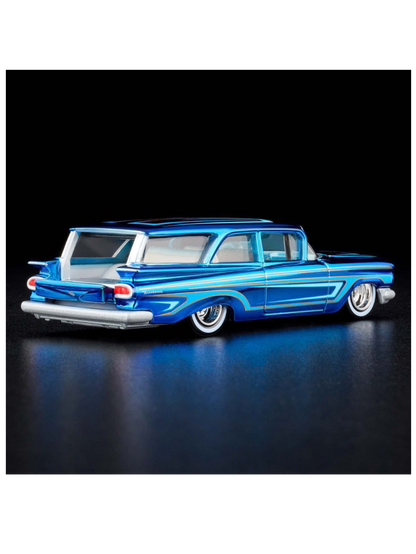 HotWheels Chevrolet 1959 Brookwood RLC 1:64 RLC (With Acrylic Case)