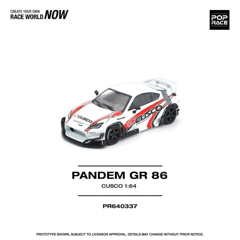 (PR640337) POP RACE PANDEM GR 86 CUSCO  1:64 Scale Diecast Model Car