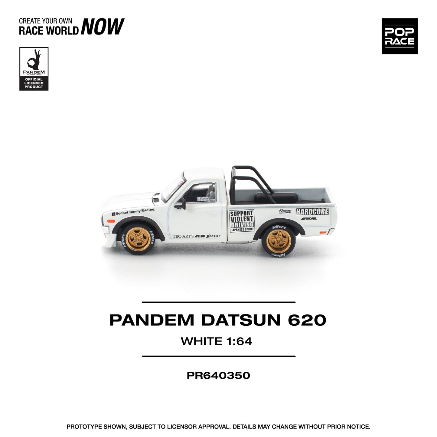 Pop race pr64-350 pandem Datsun 620 1:64 Scale