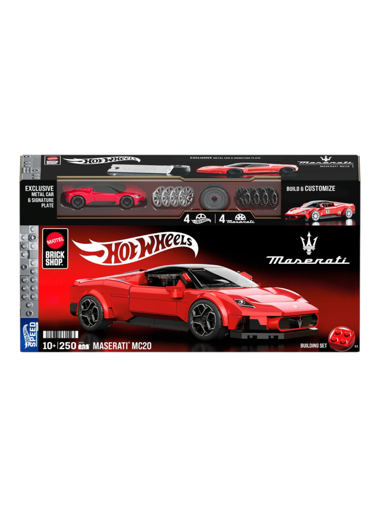 Mattel Brick Shop HotWheels Maserati MC20 Building Set 1:32 Scale