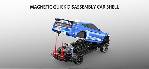 MJX RC Hyper Go 10306 Ford Mustang Shelby GT500 2.4G 4WD Sport Rally Drift RC Car Brushless High Speed Vehicle Models Imported 1:10 Scale speeds up to 47 km/h Remote Control Car