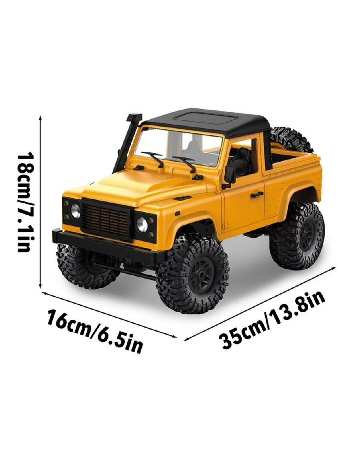 No.MN-91 Land Rover Defender 90 RC Remote Control Truck, Four Wheels Drive Soft Suspension 2.4Ghz Radio LED Light 1:12 Scale
