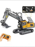 Lian King Toys Remote Control Excavator Toy | Alloy Construction Vehicle | 2.4GHz RC Excavator with Movable Bucket & Realistic Functions 1:20 Scale