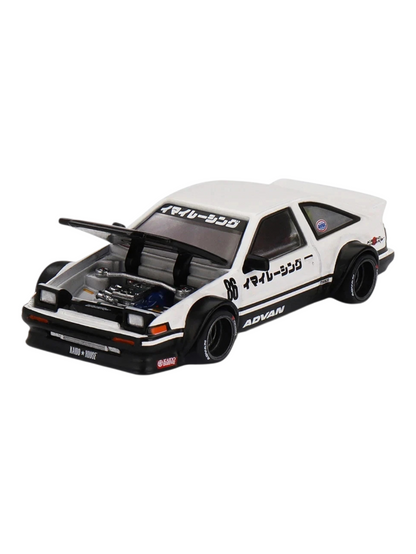 Mini GT x Kaido House 1:64 Toyota AE86 Sprinter Trueno Kaido Street White #180