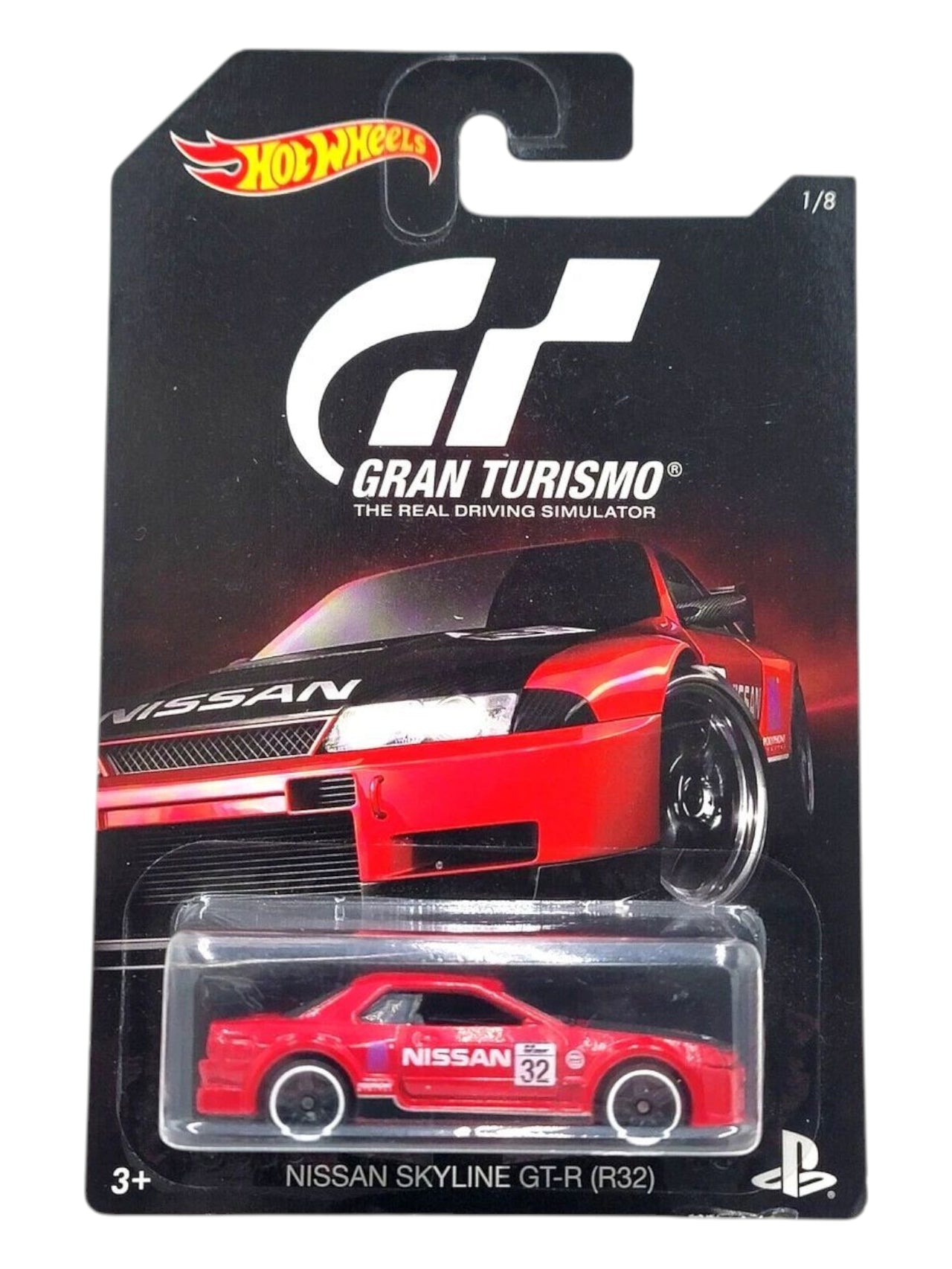 HotWheels Gran Tourismo nissan skyline GT-R (R32) imported mainline card art 1:64