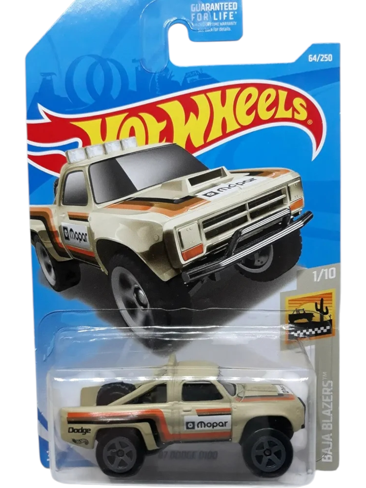Hotwheels '87 Dodge d100 imported mainline (creased card) 1:64 Scale ...