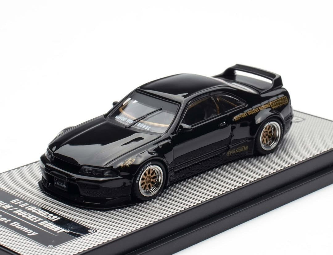 INNO64 GT-R (BCNR33) Pandem/Rocket Bunny 1:64 Scale Metal Diecast IN64-R33P-BLA