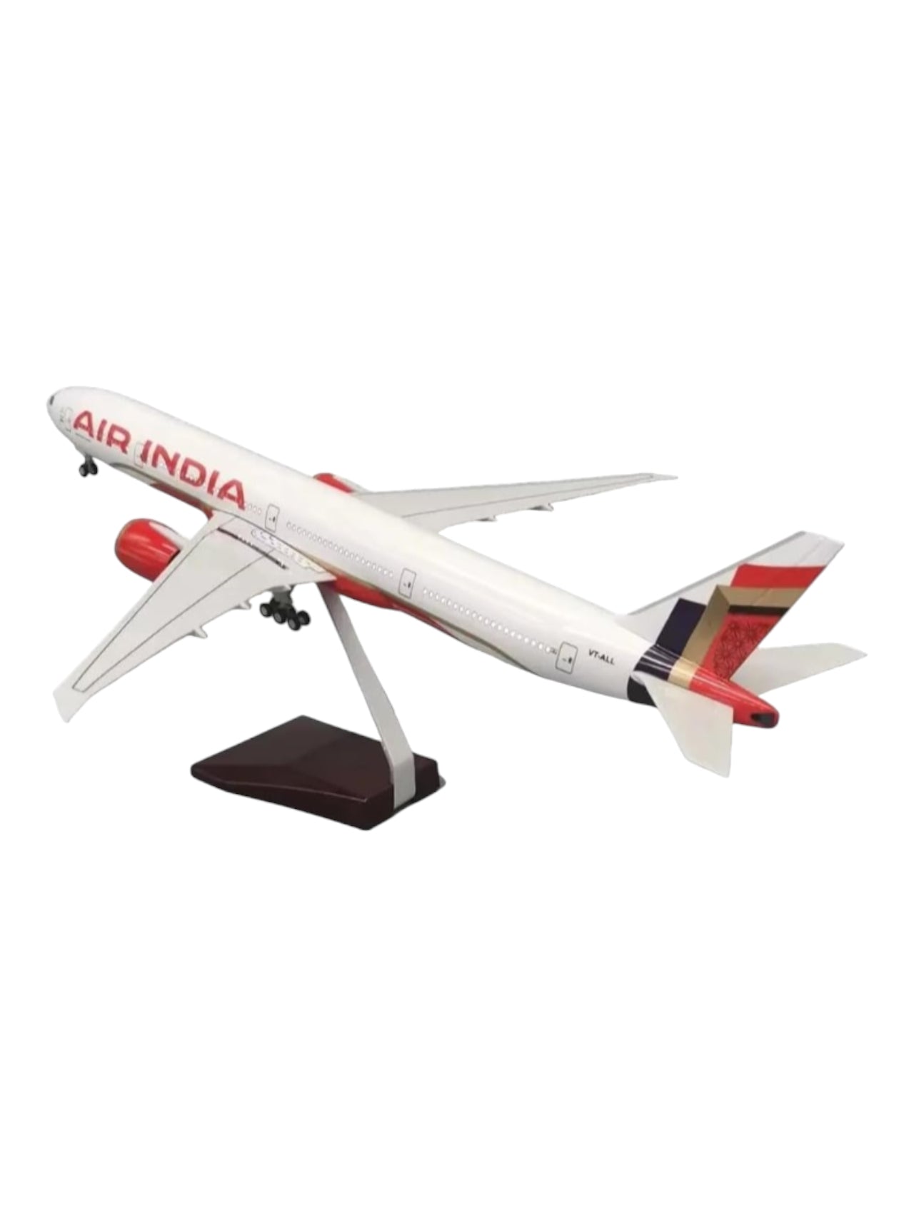 Air India LED Voice Control Airplane Model with Display Stand | 47 cm | Rechargeable LED Aircraft Model scale 1:160
